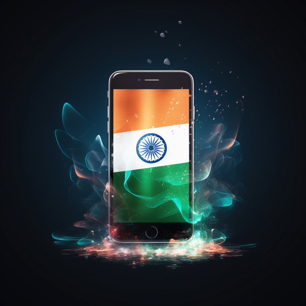 India Small Flag Mobile Fintech