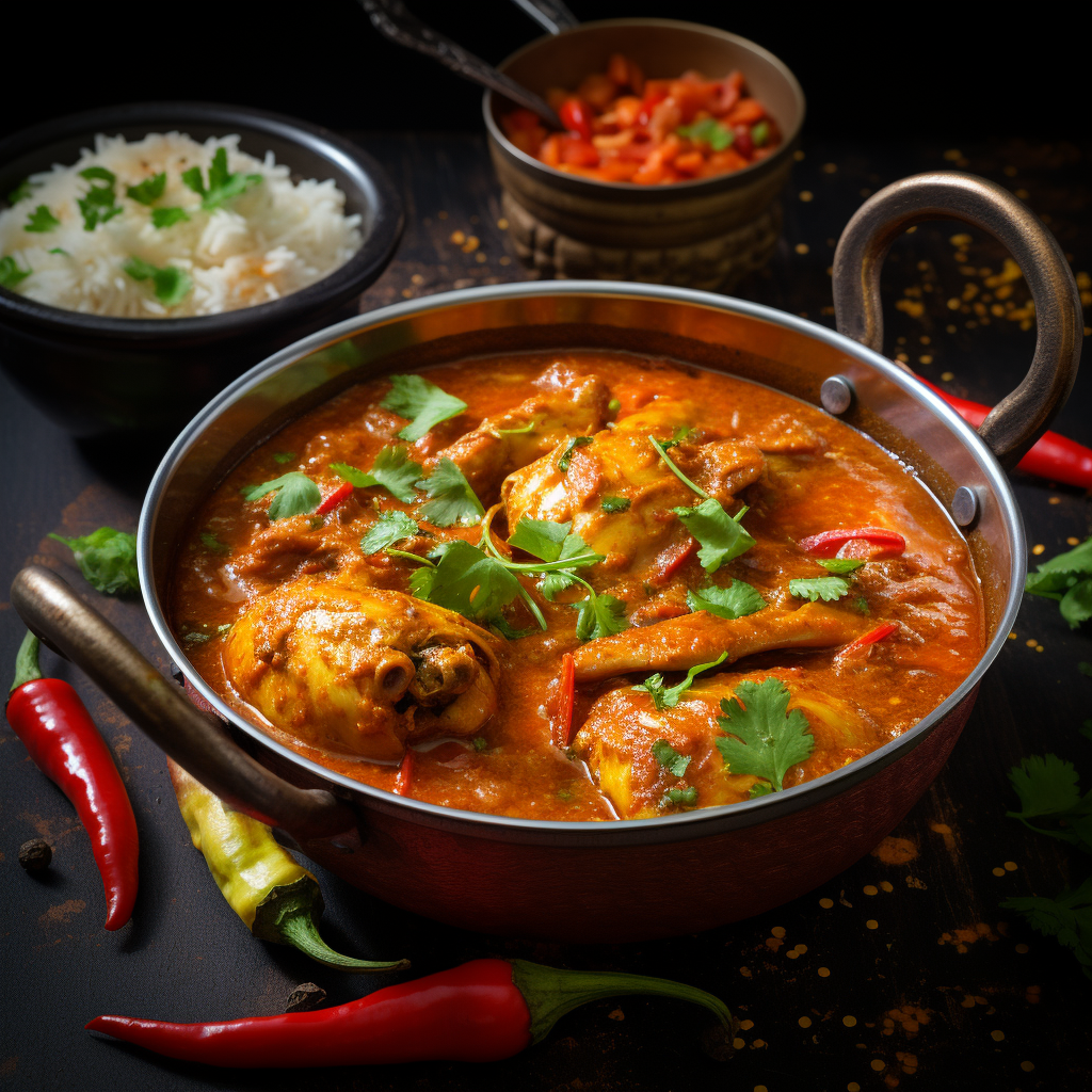 Indian chicken curry dish image