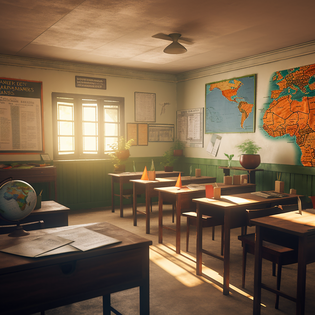 Realistic Indian Classroom Scene