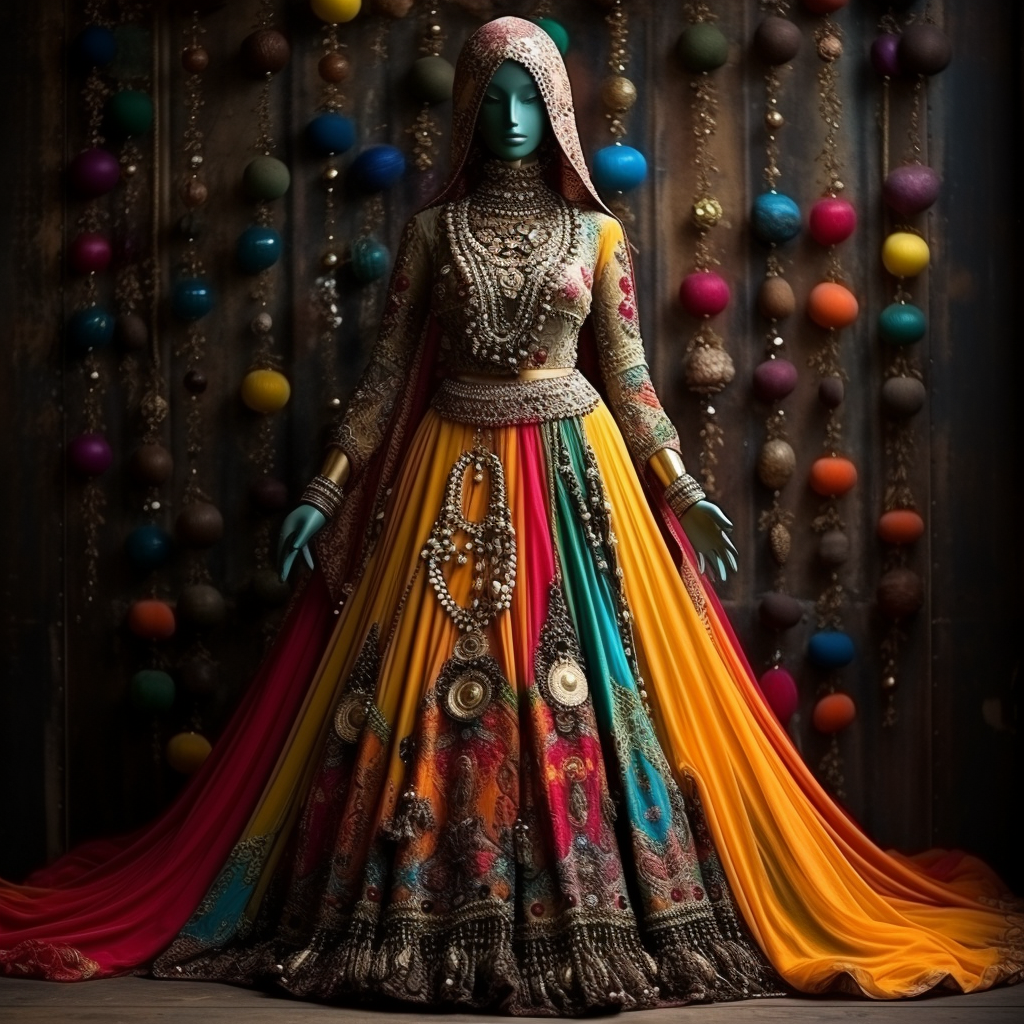 Colorful Indian Dress Fashion Mannequin