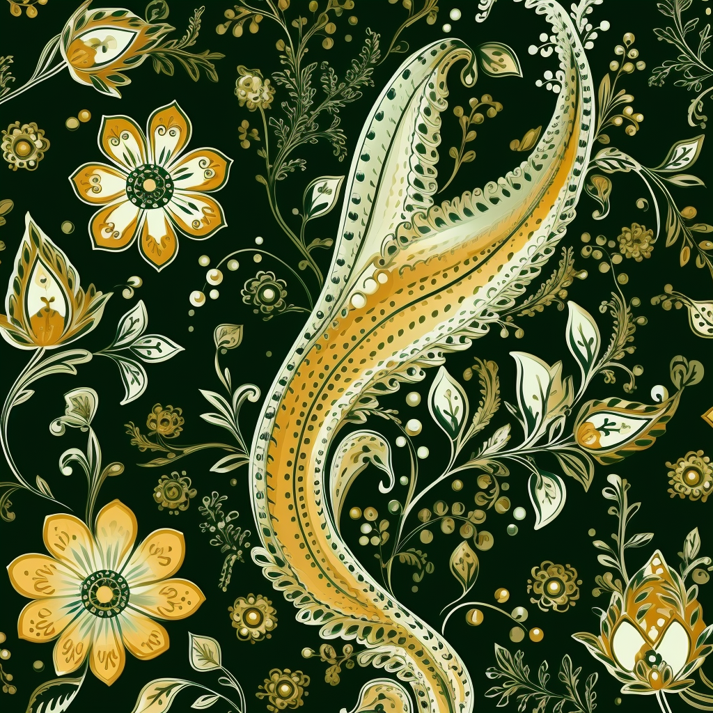 Indian floral clothing patterns