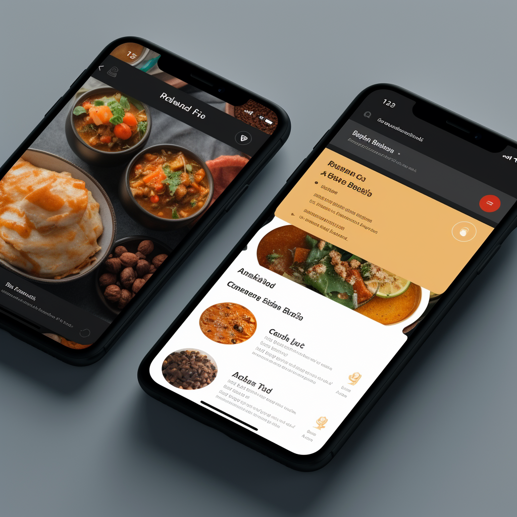 Alt Image Text: Indian food delivery application UI design