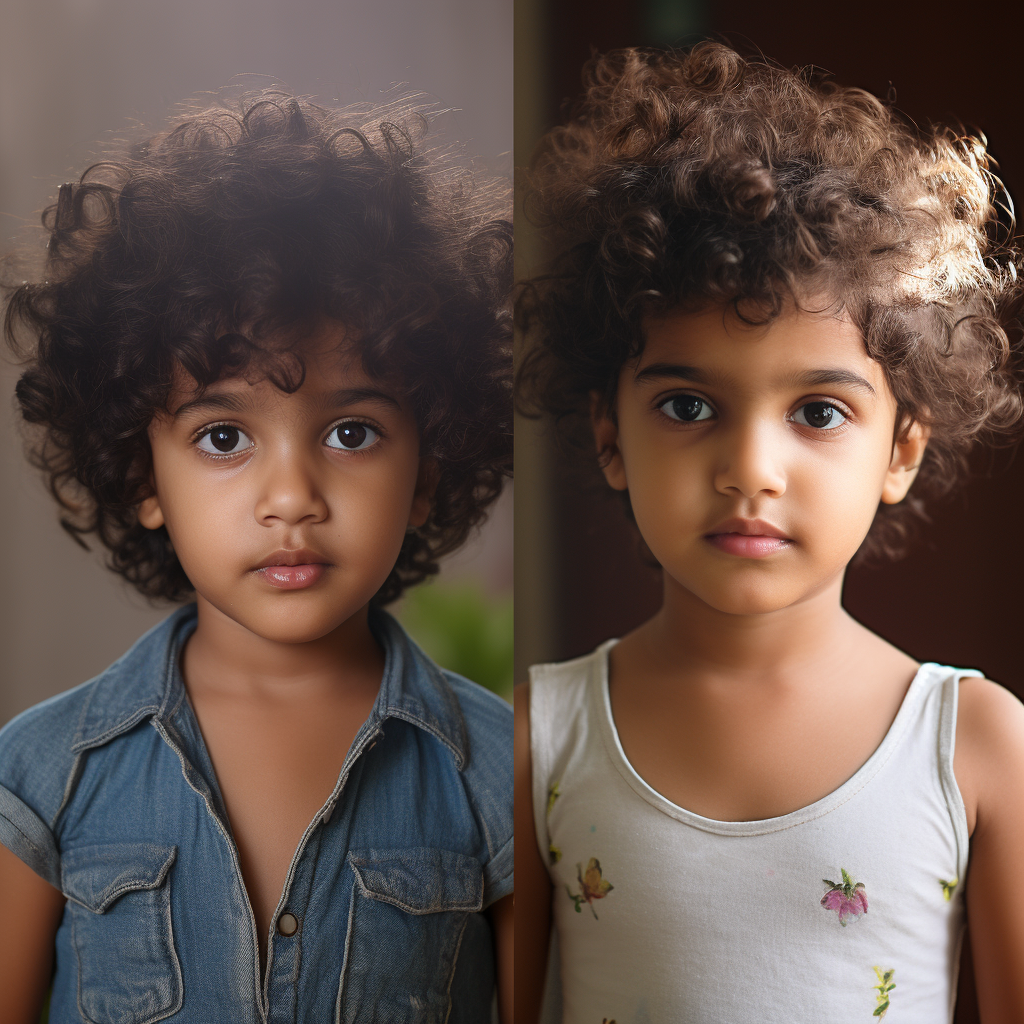 Indian girl's hair growth stages