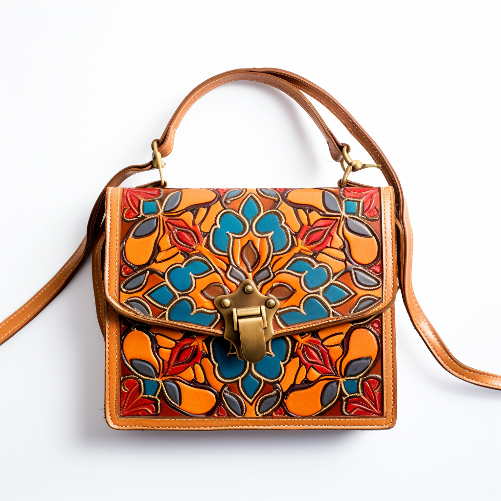 Indian Rangoli Leather Shoulder Bag