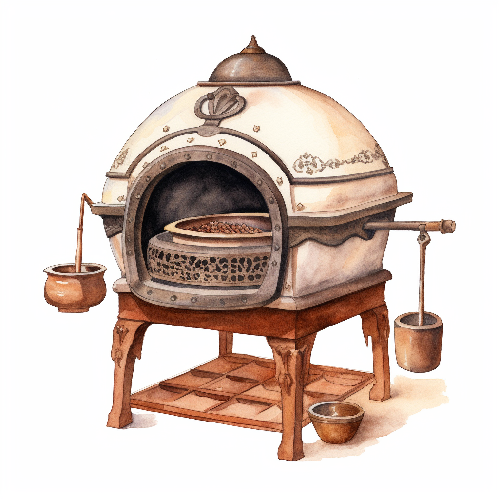 Traditional Indian Tandoor Oven Sketch