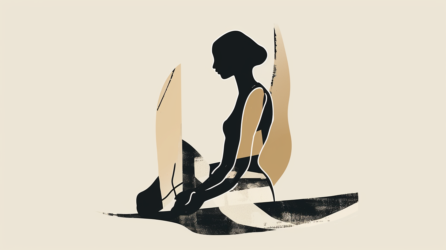 Indian woman abstract painting silhouette