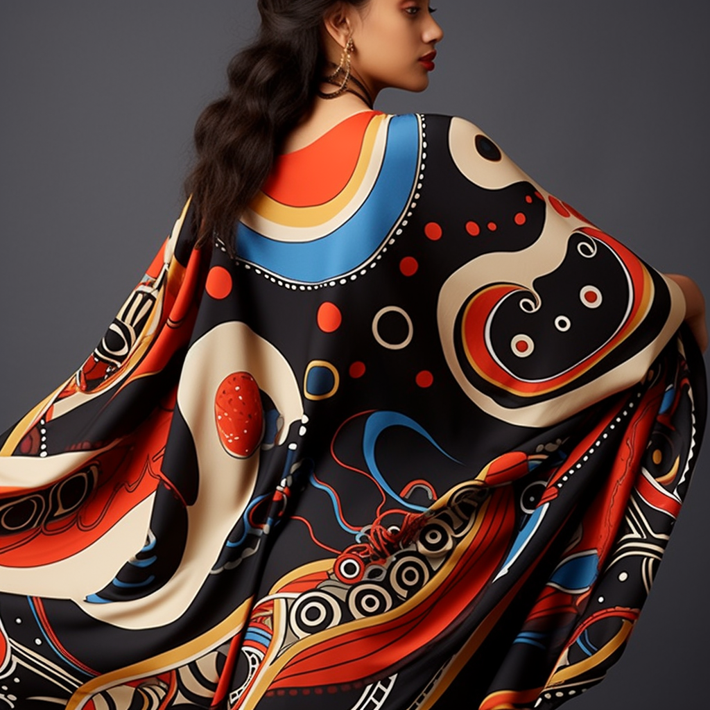 Abstract indigenous streetwear fabric pattern design