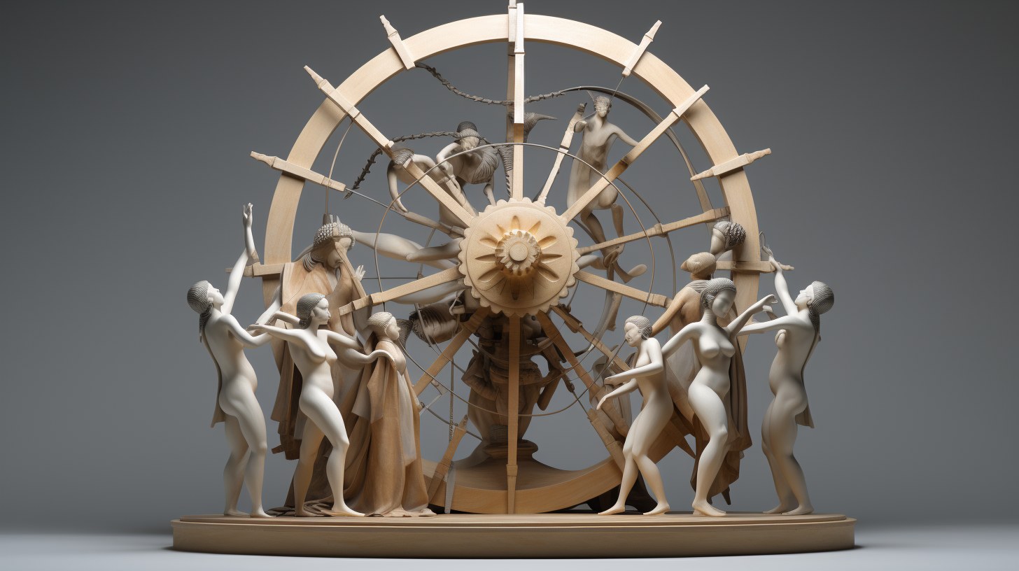 Allegorical sculpture of indigenous ideas and culture