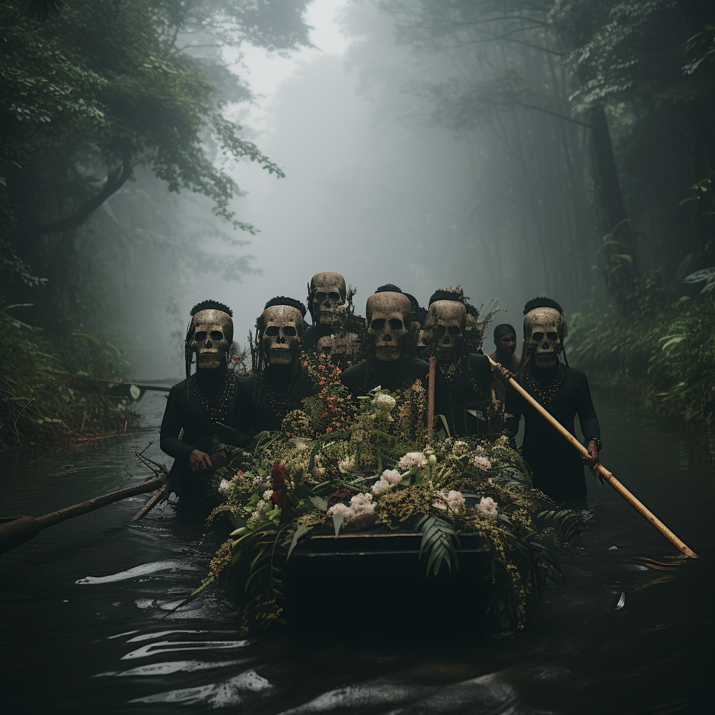 Traditional funeral ceremony in Indonesia