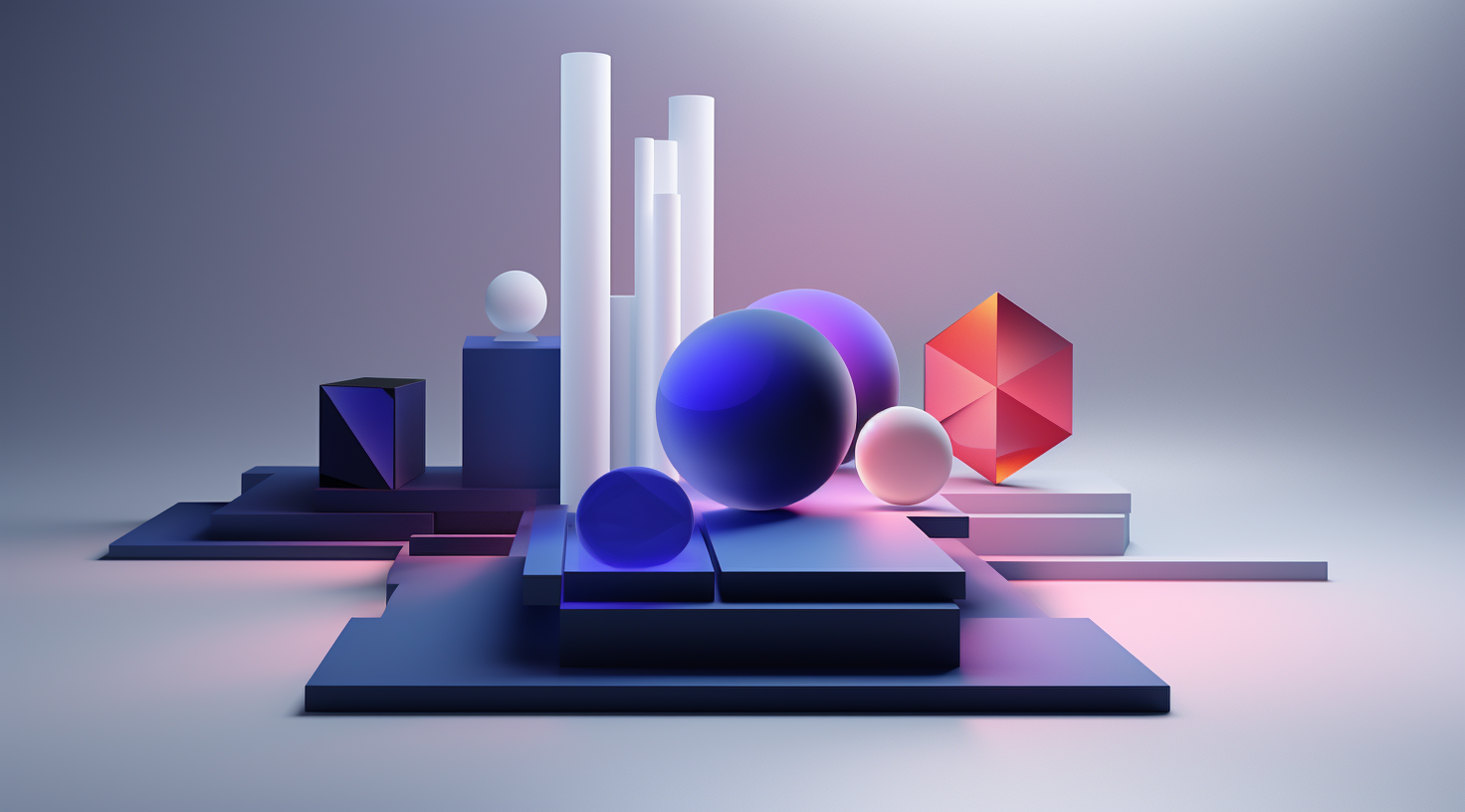 Geometric Composition of Colored Objects