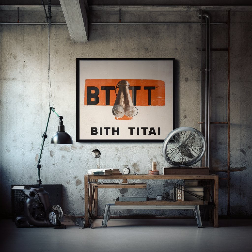 Industrial style poster lighting with BTT