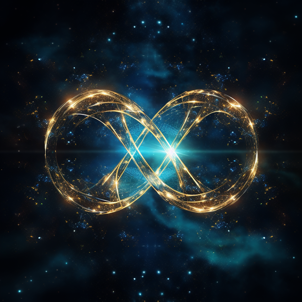 Detailed infinity sign image in cloud technology