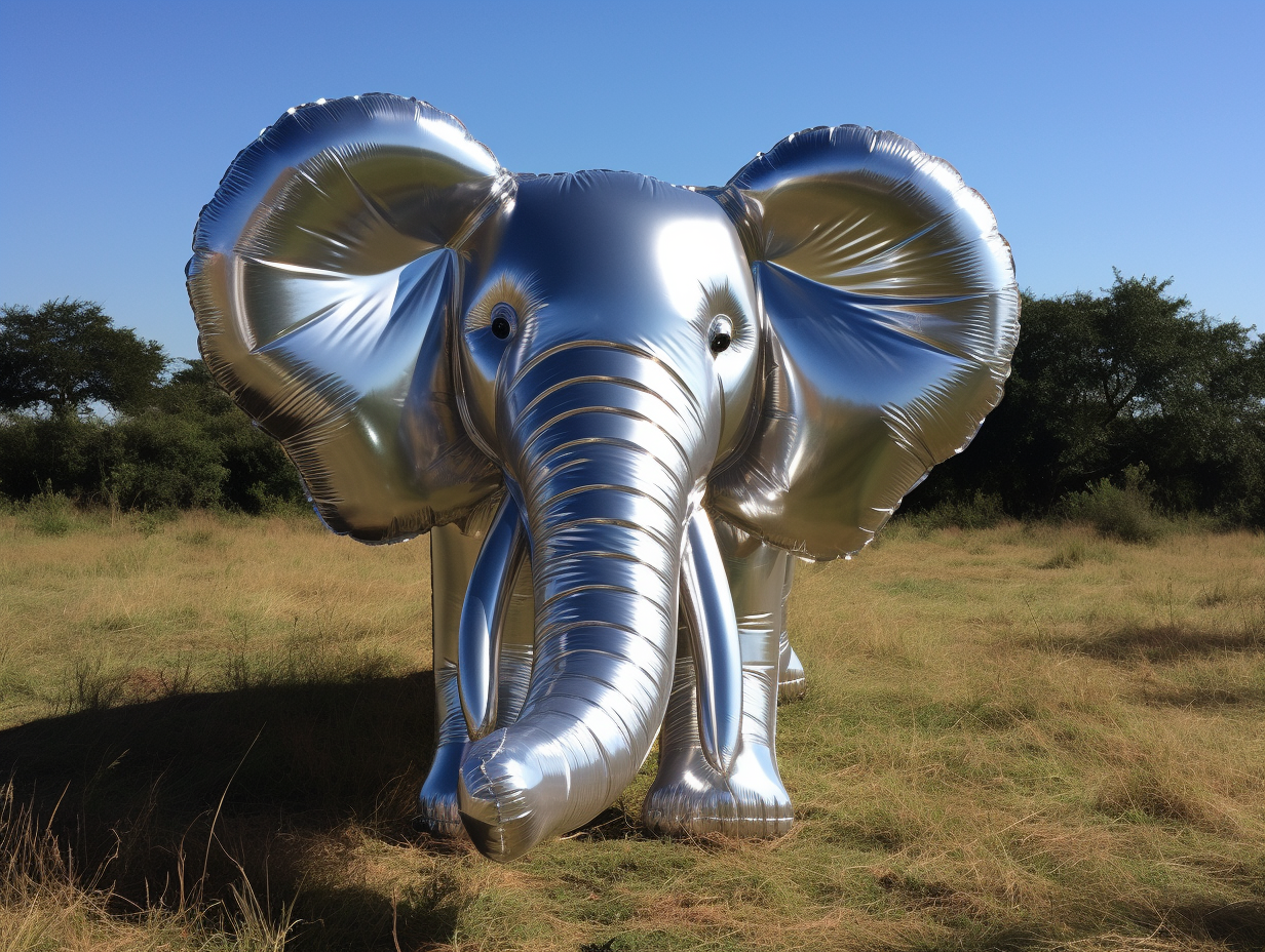 Colorful inflatable elephant head toy