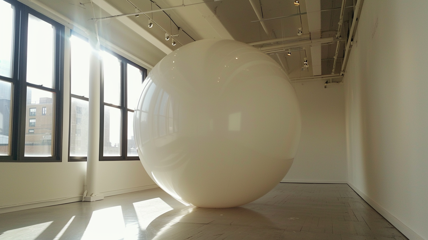 Inflatable sphere in NYC art exhibition