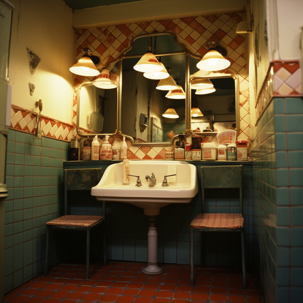 Bathroom in an informal pizzeria ?