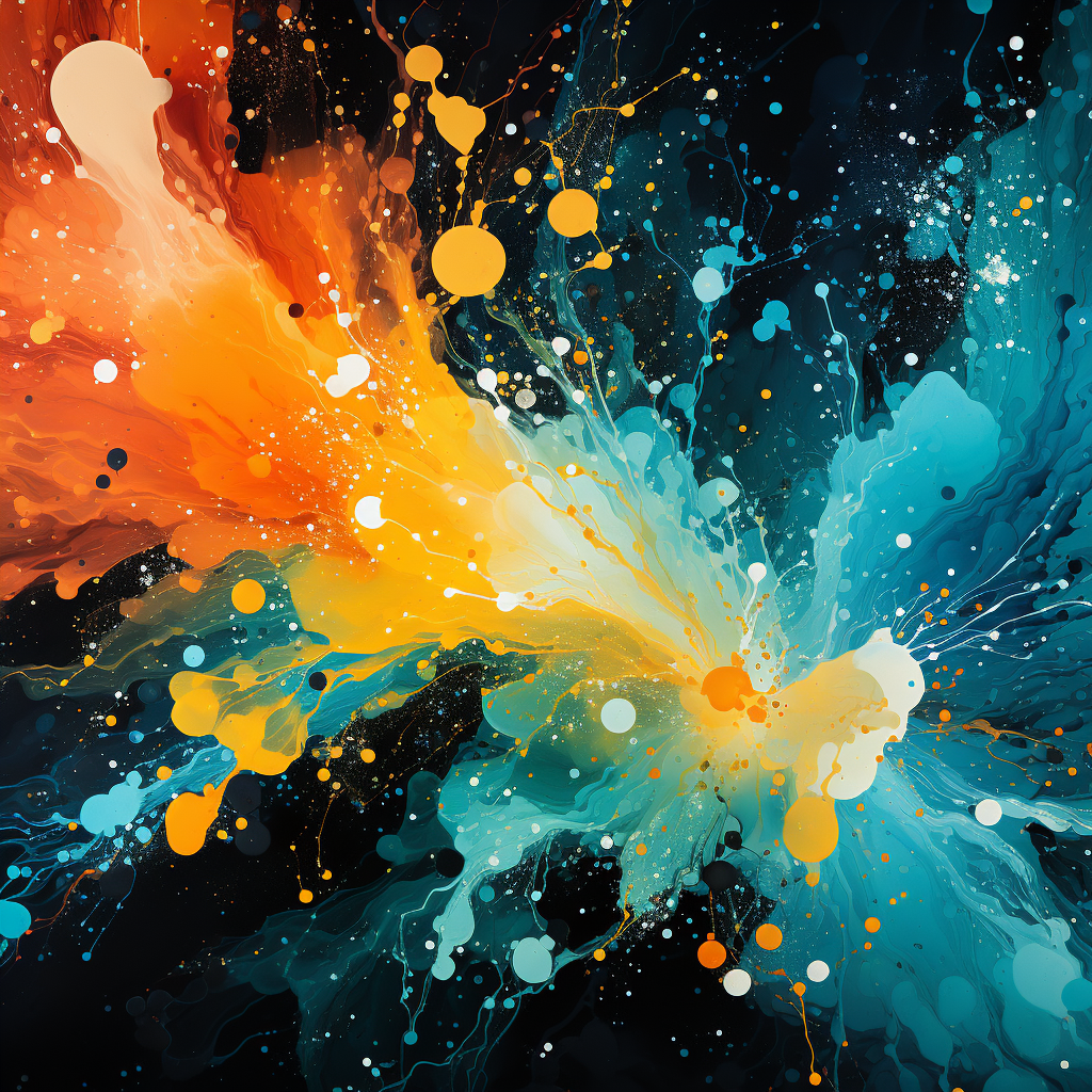 Colorful ink splatter artwork