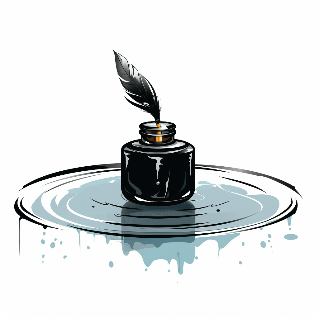 Logo of an inkwell and fountain pen