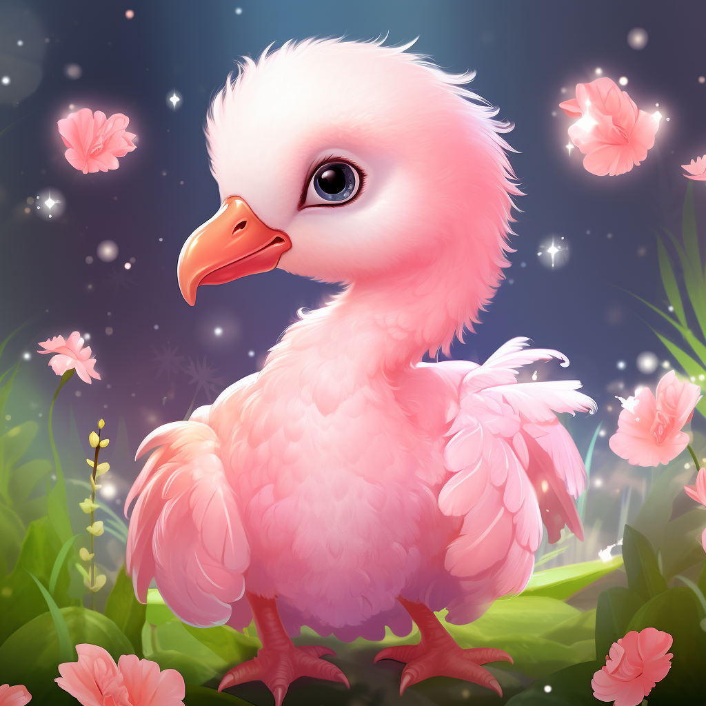 Adorable baby flamingo in HQ image