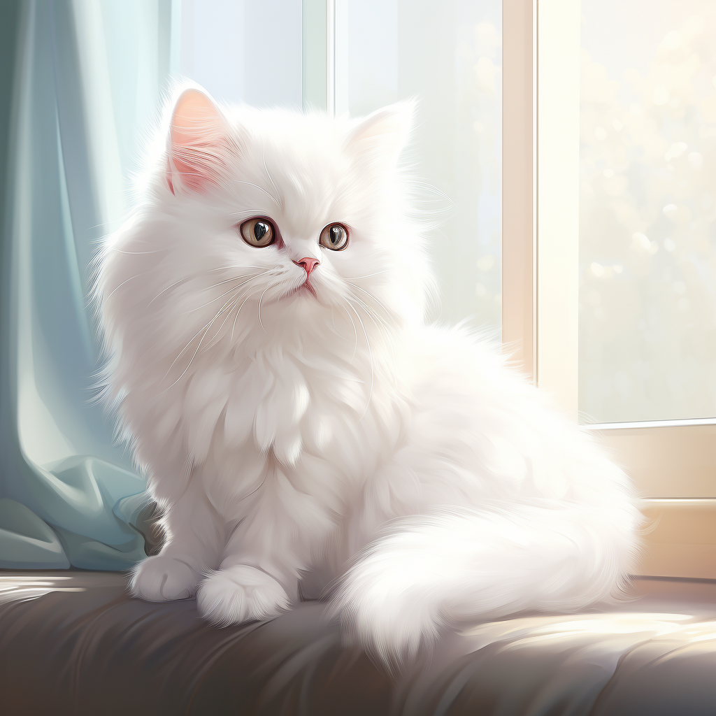 Cute Persian Kitten with Innocent Expression