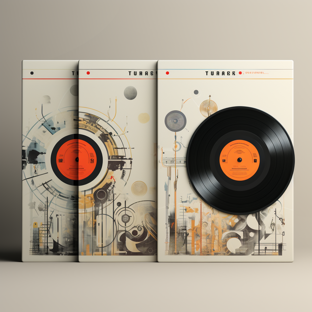 Vibrant illustrated vinyl packaging mockup