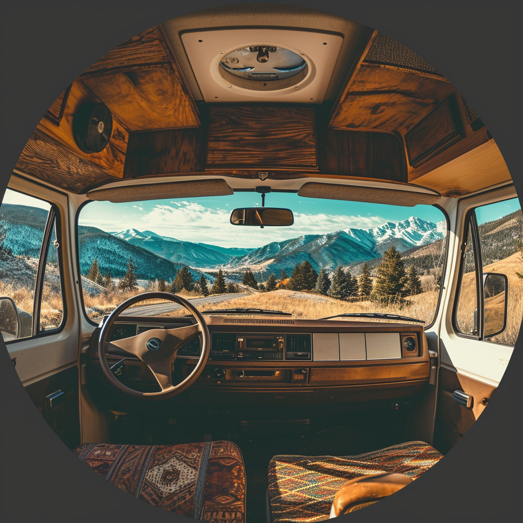 Van life with stunning mountain view