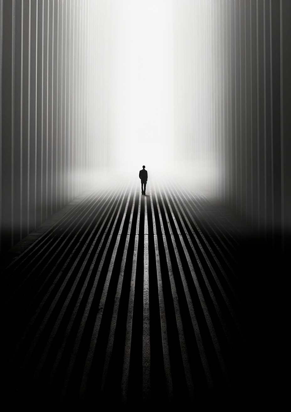 Simple black and white photo manipulation with bright inspiration