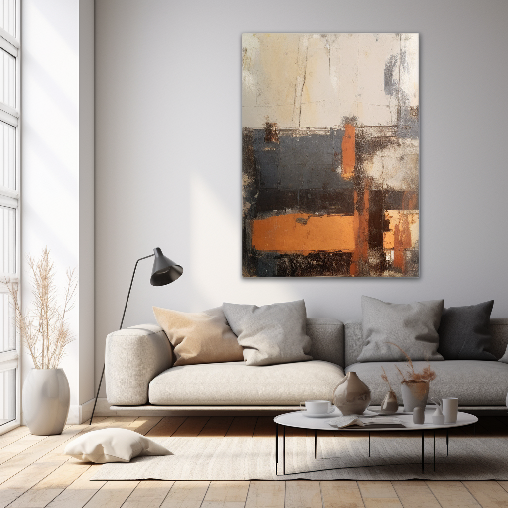 Inspiring Abstract Art in Brown, Gray, and Rust