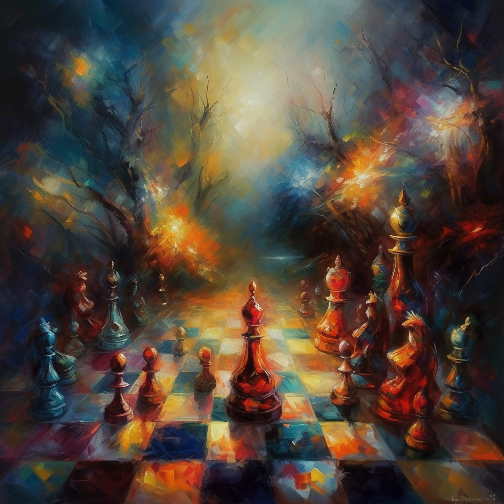 Colorful Chess Painting Inspiration