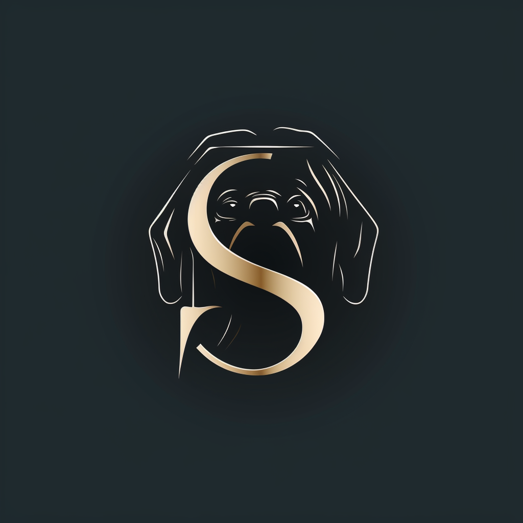 Integrated dog logo with S and D