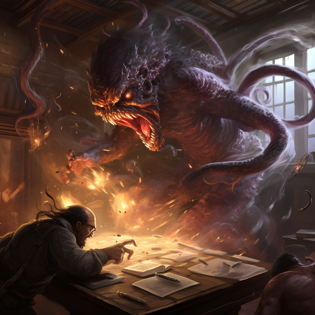 Intense D&D 5e Illustration: Intellect Devourer Attack