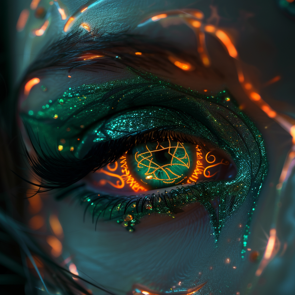 Vibrant Celtic Green Eye Photo