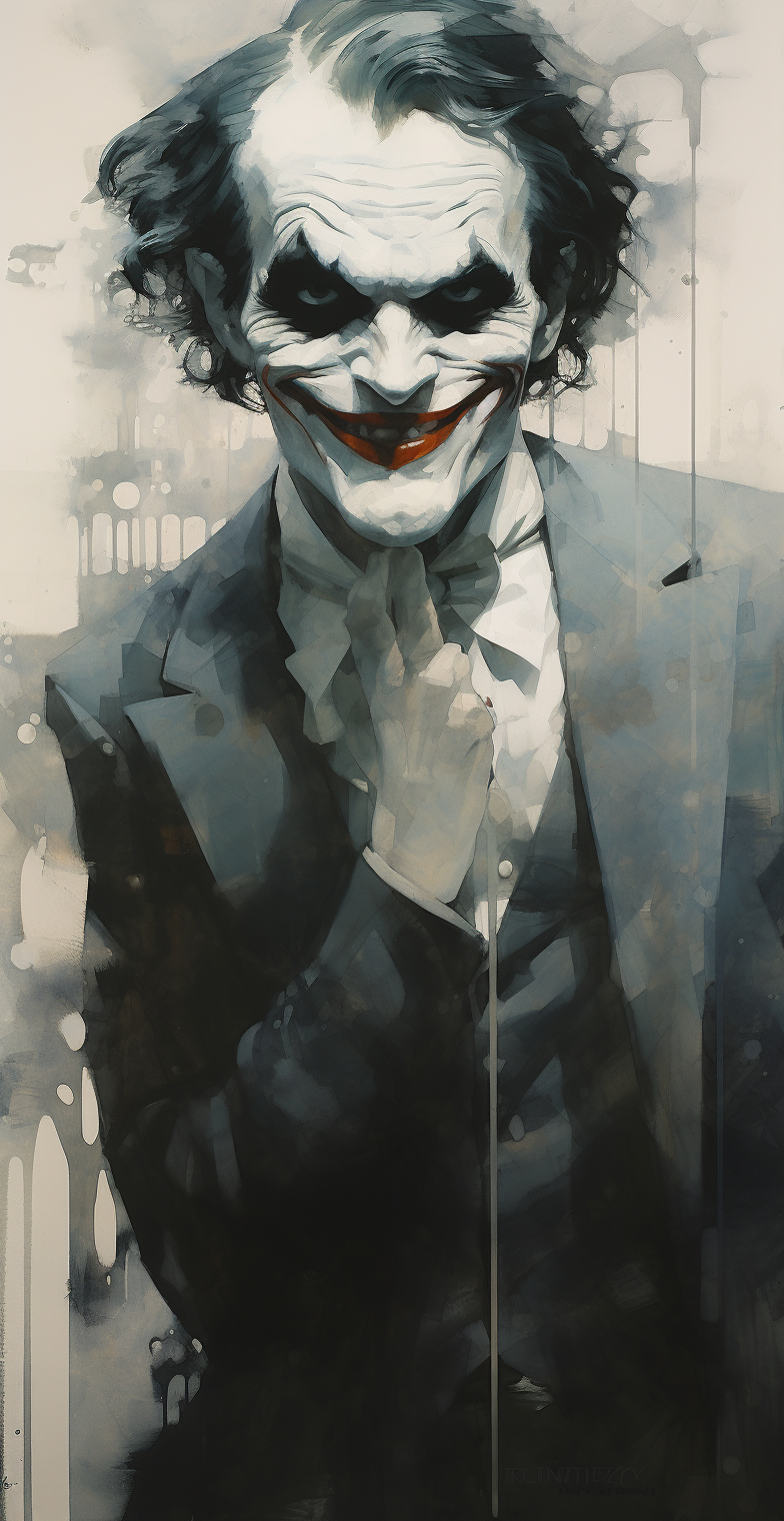 Intense Joker Closeup Art