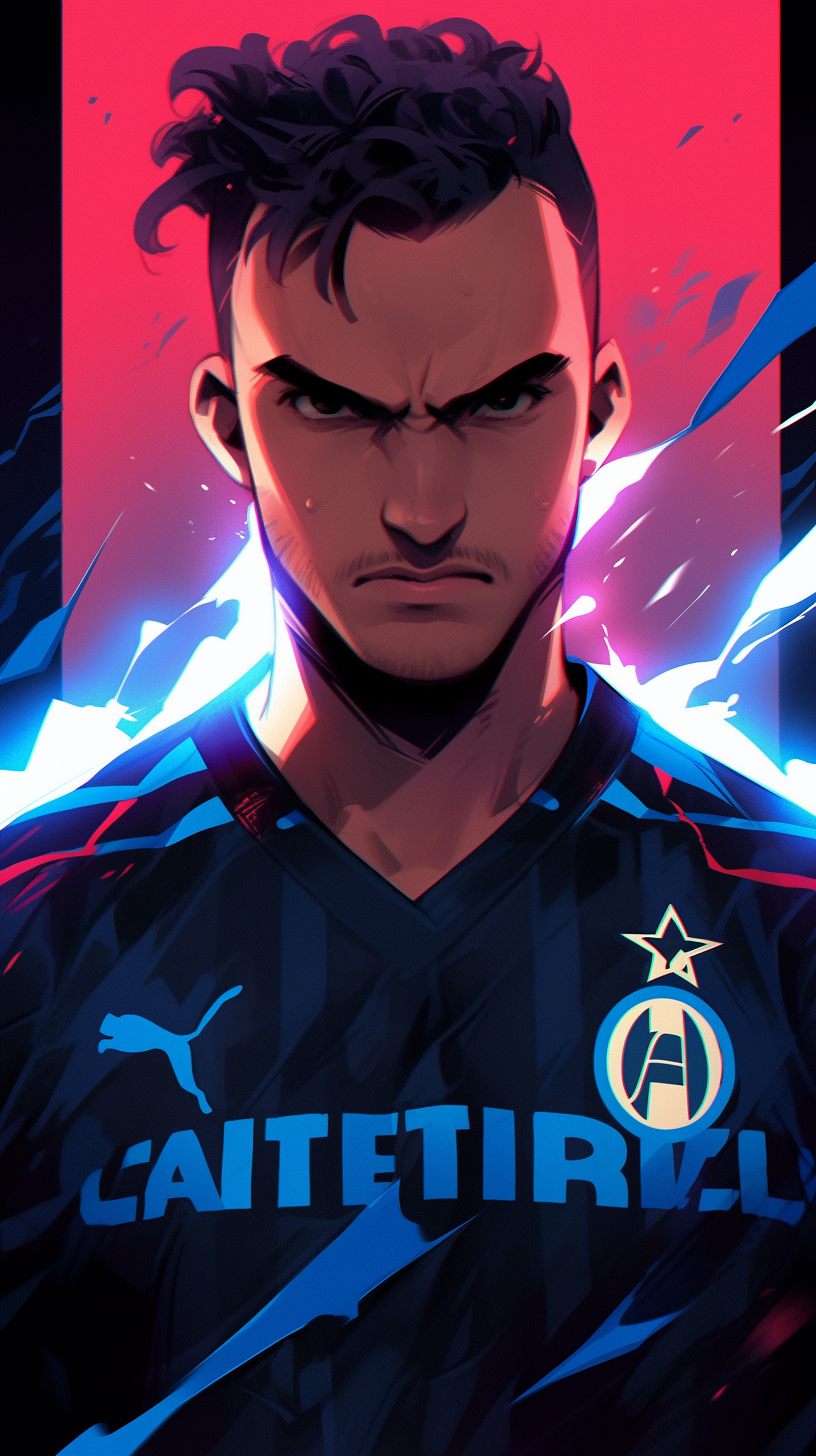 Inter Milan Lautaro Martinez in Blue Lock anime style