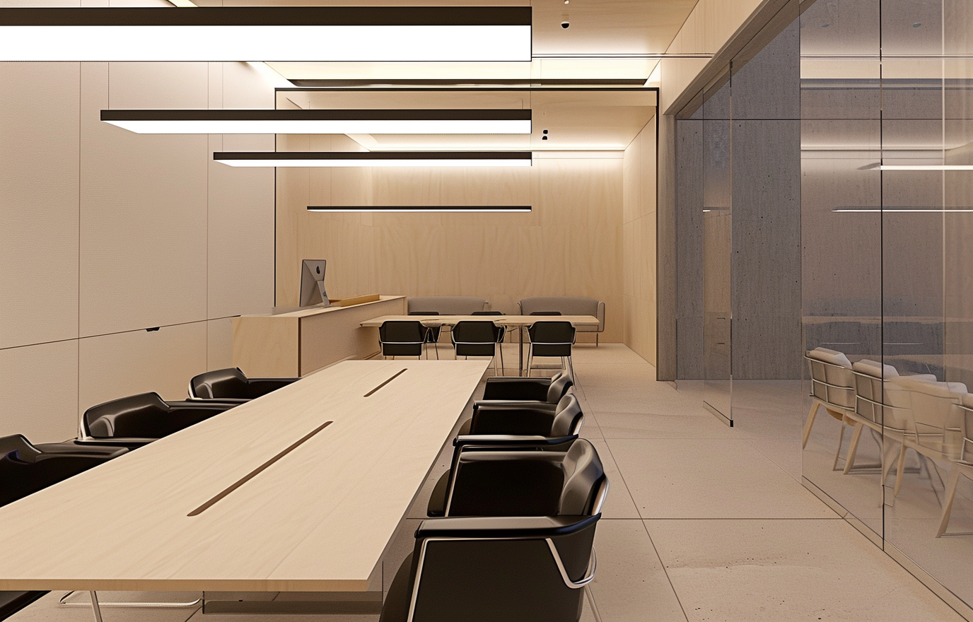 Minimalist Apple Business Office Meeting Space Design