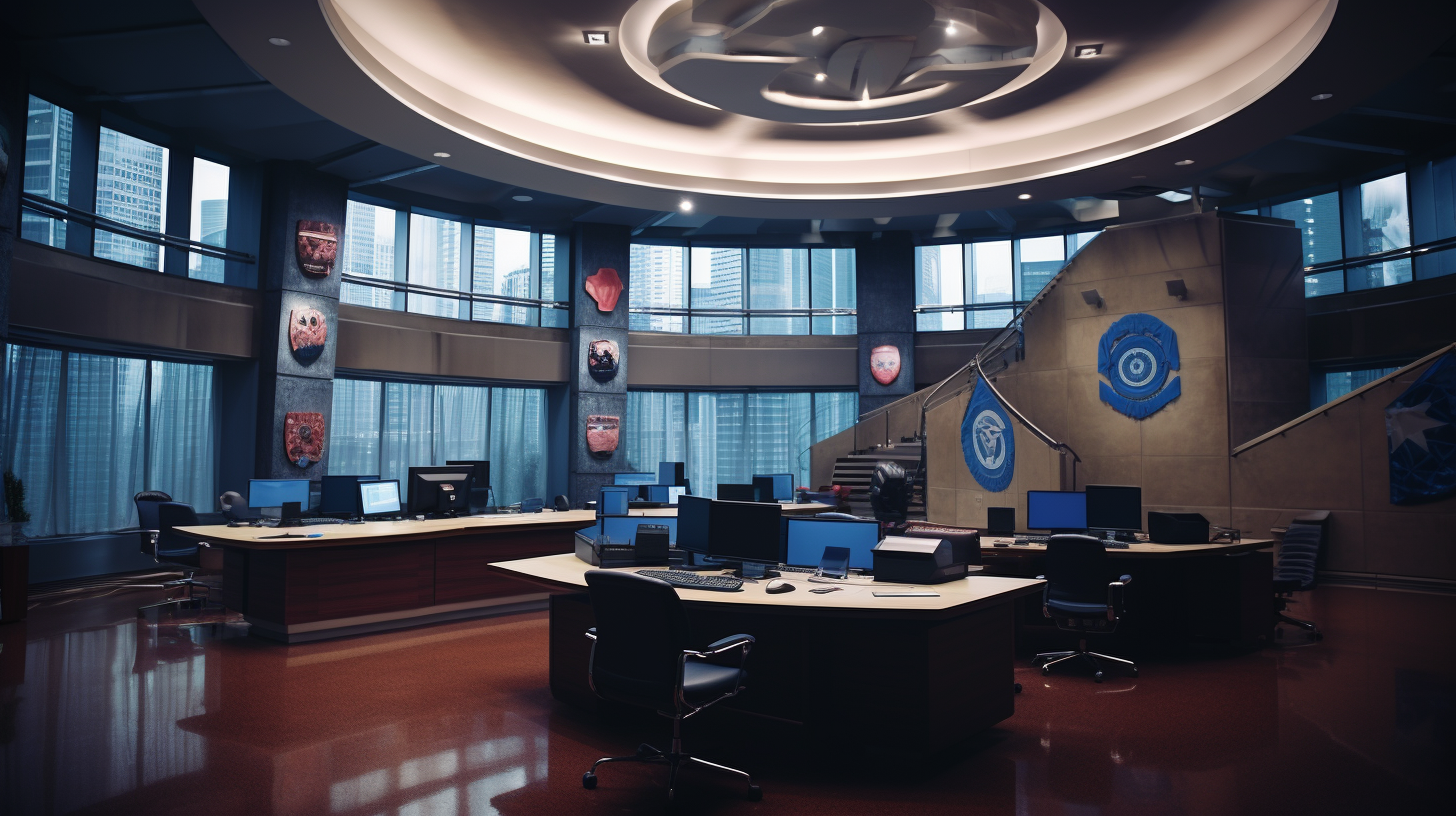 Interior of Police Headquarters in Chicago