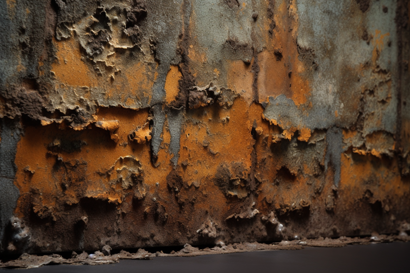 corrosion in concrete block