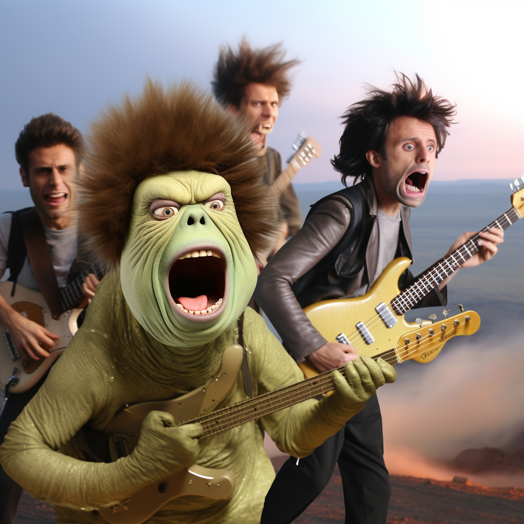 Funny rock band of internet memes