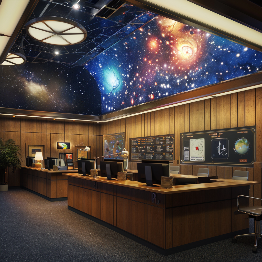 Interstellar DMV office scene