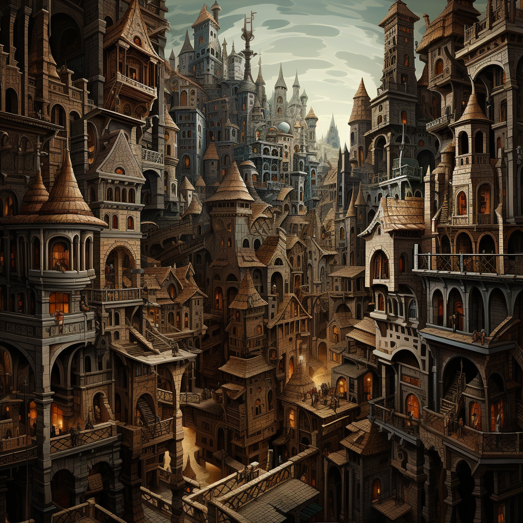 Beautiful cityscape featuring hunchbacks