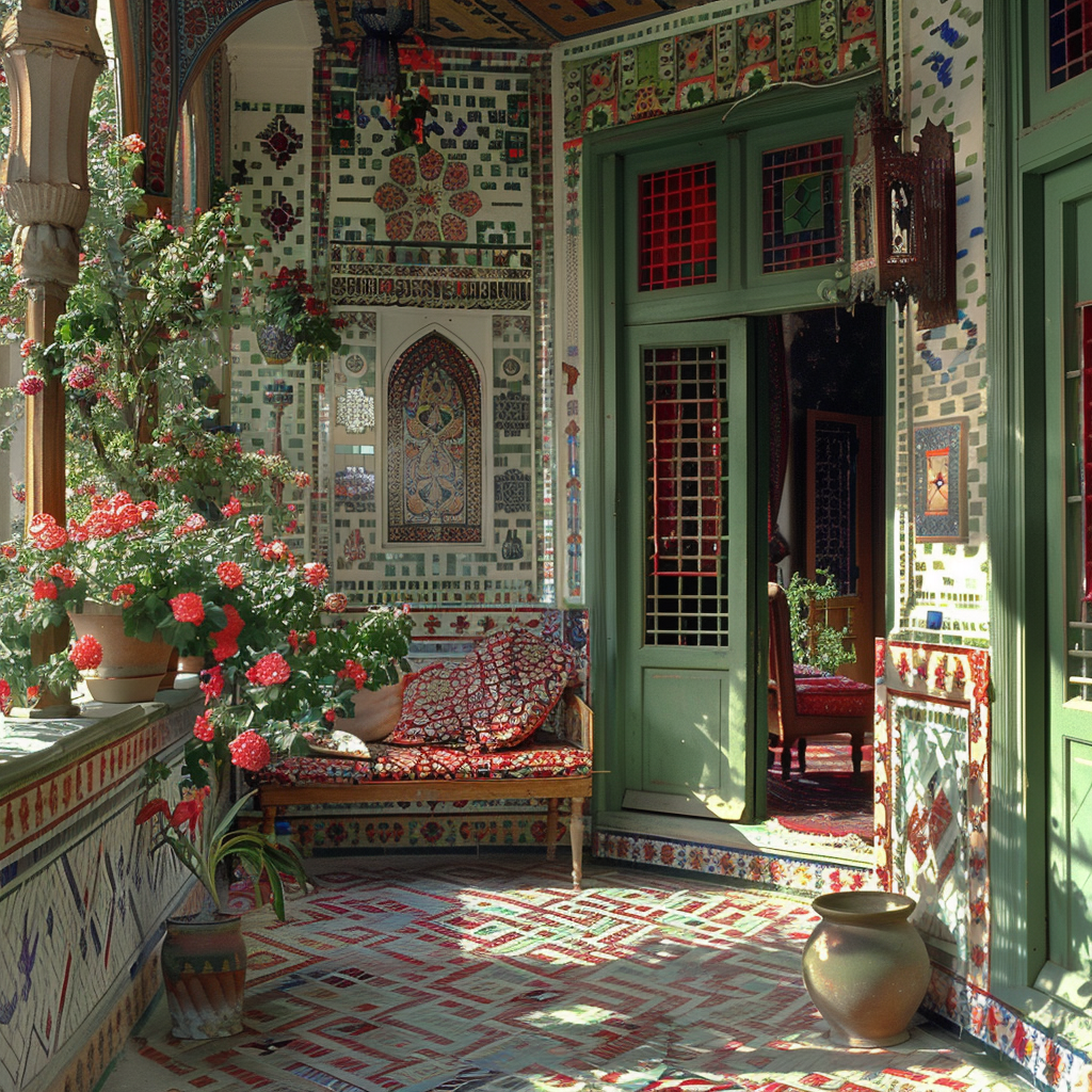 Persian Green Home Exterior Flowers