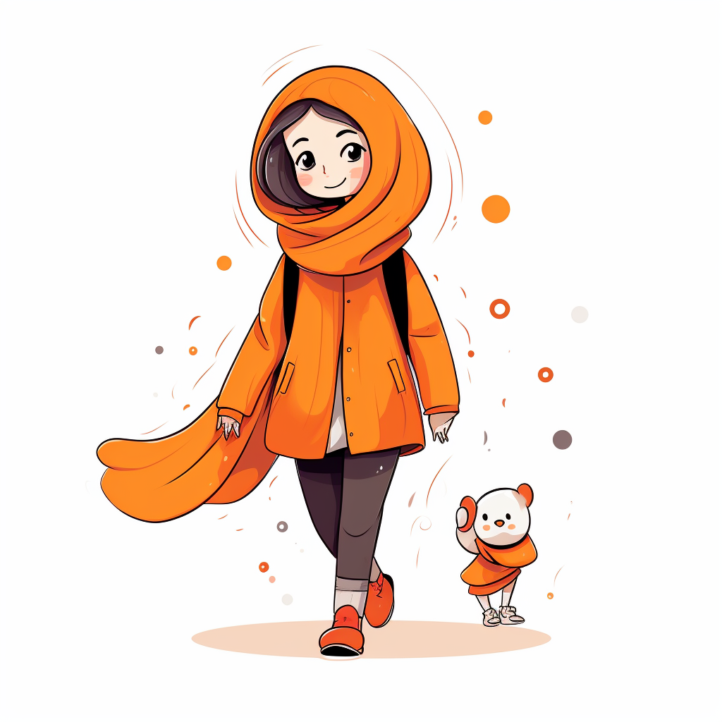 17-year-old Iranian girl with orange scarf
