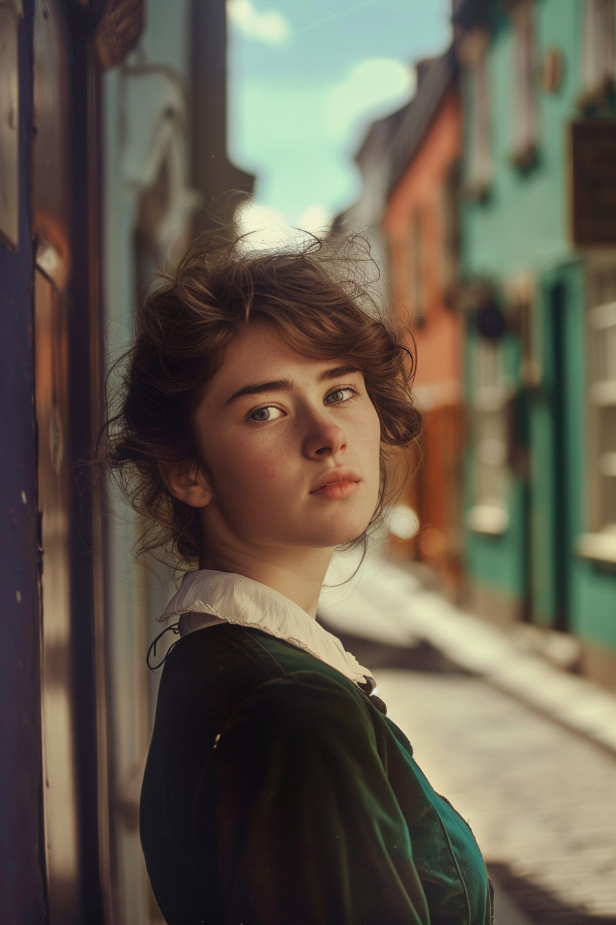 Young Woman on Irish Street