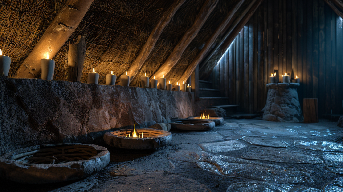 Detailed realistic Iron Age Turfhouse