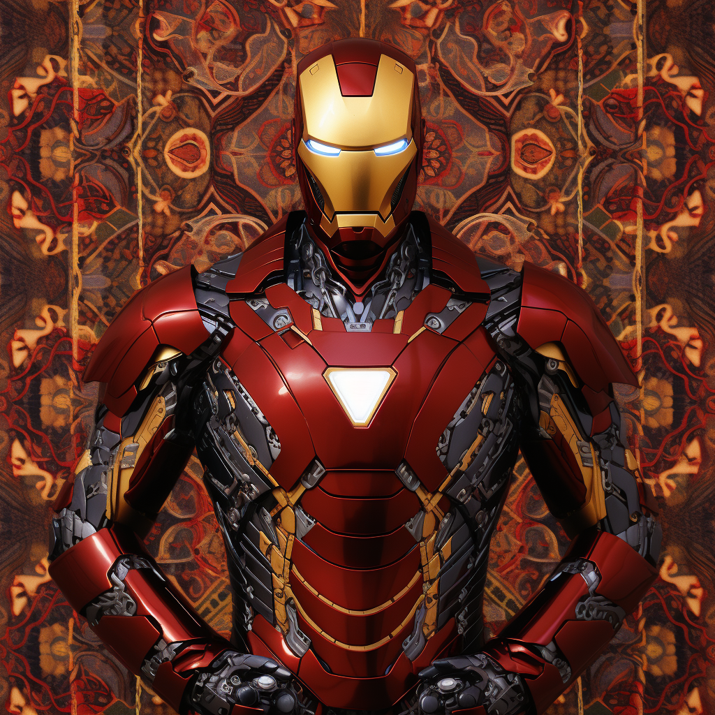 Iron Man pattern on album cover