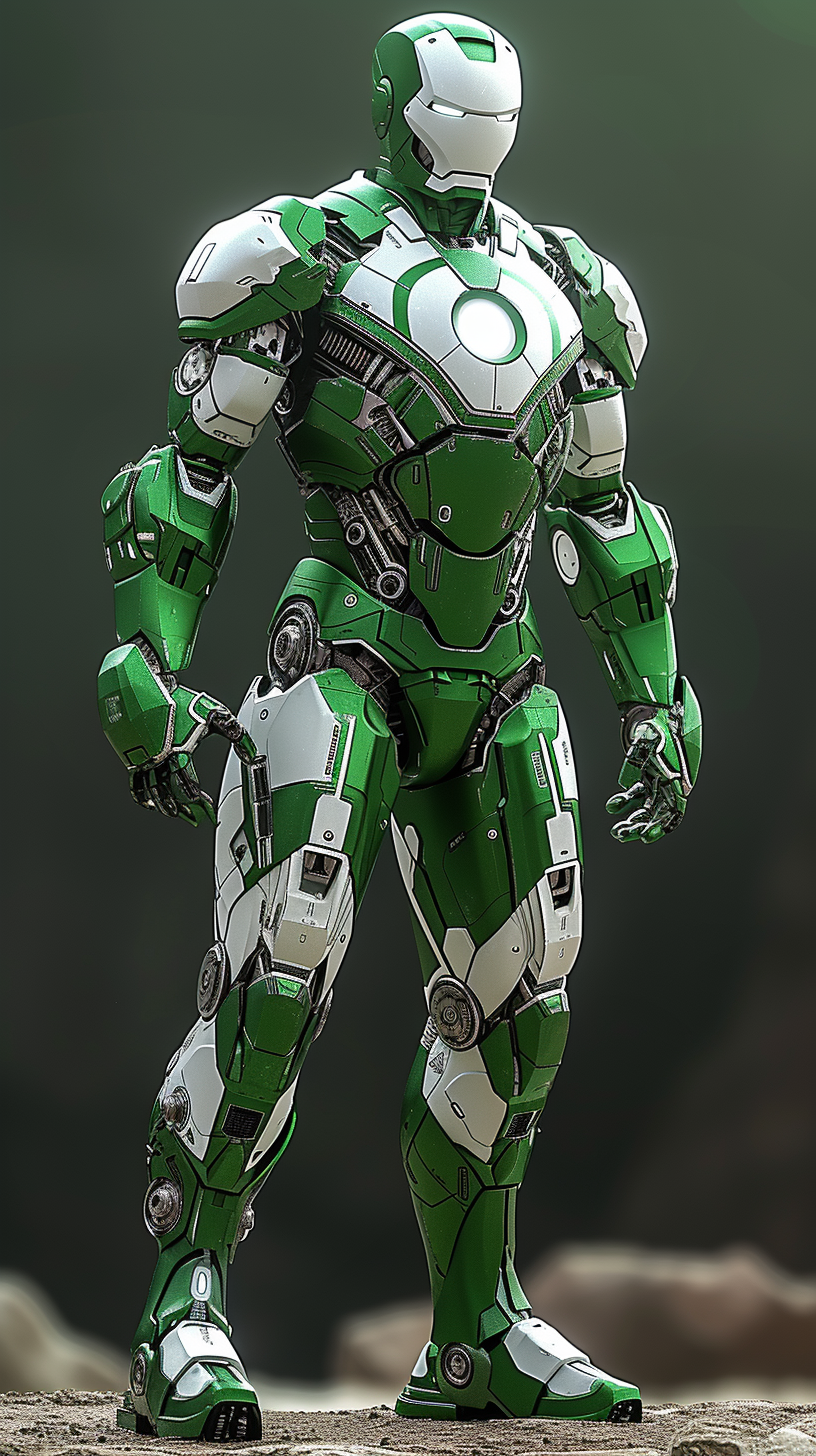 Iron Man in Mexican-inspired green and white armor