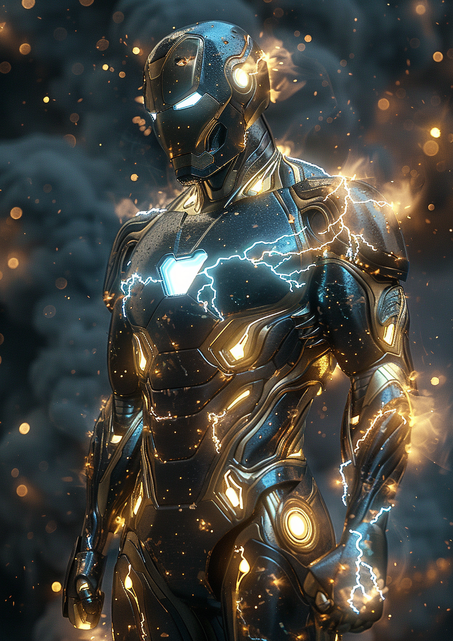 Divine Iron Man with Thunder Motif