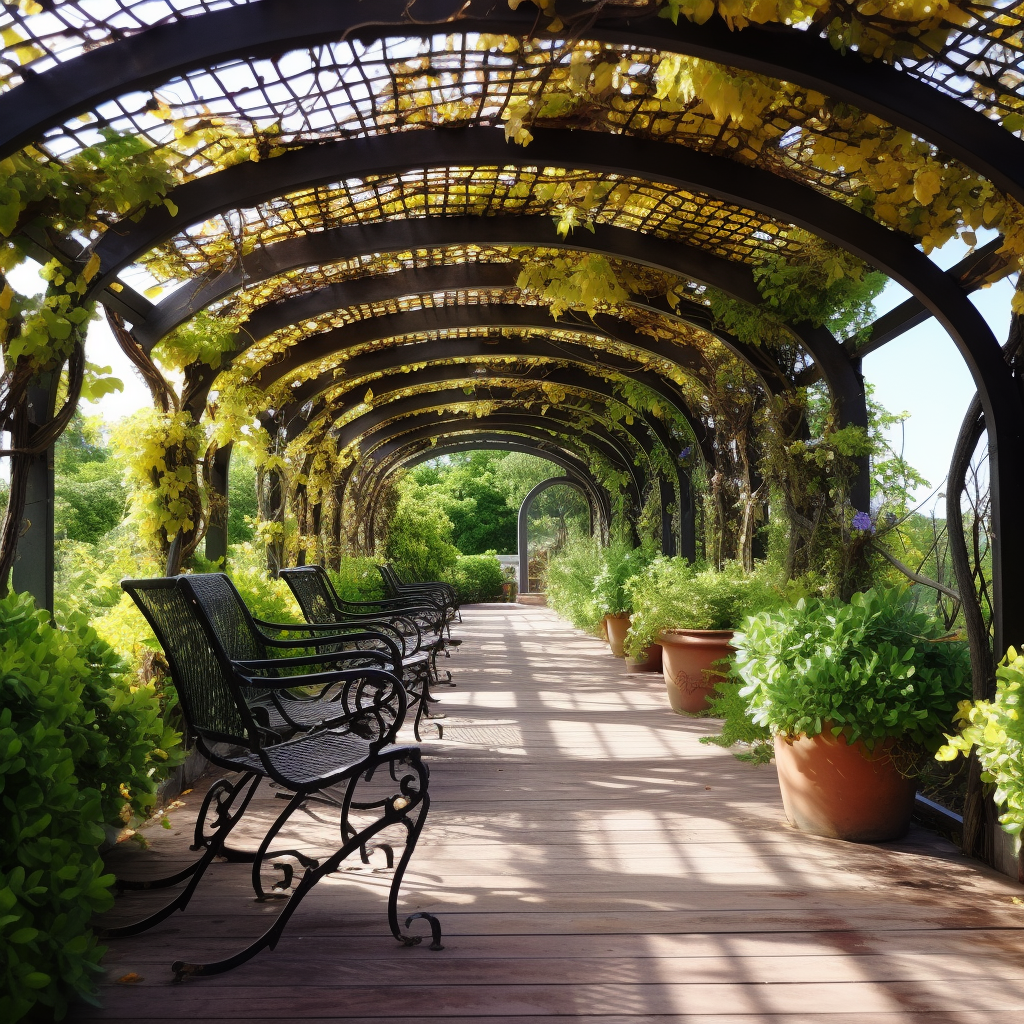 Beautiful Iron Pergola Inspiration