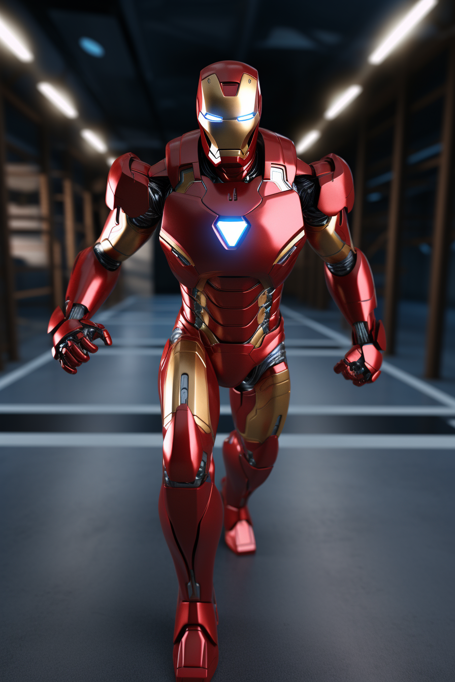 Iron Man in action