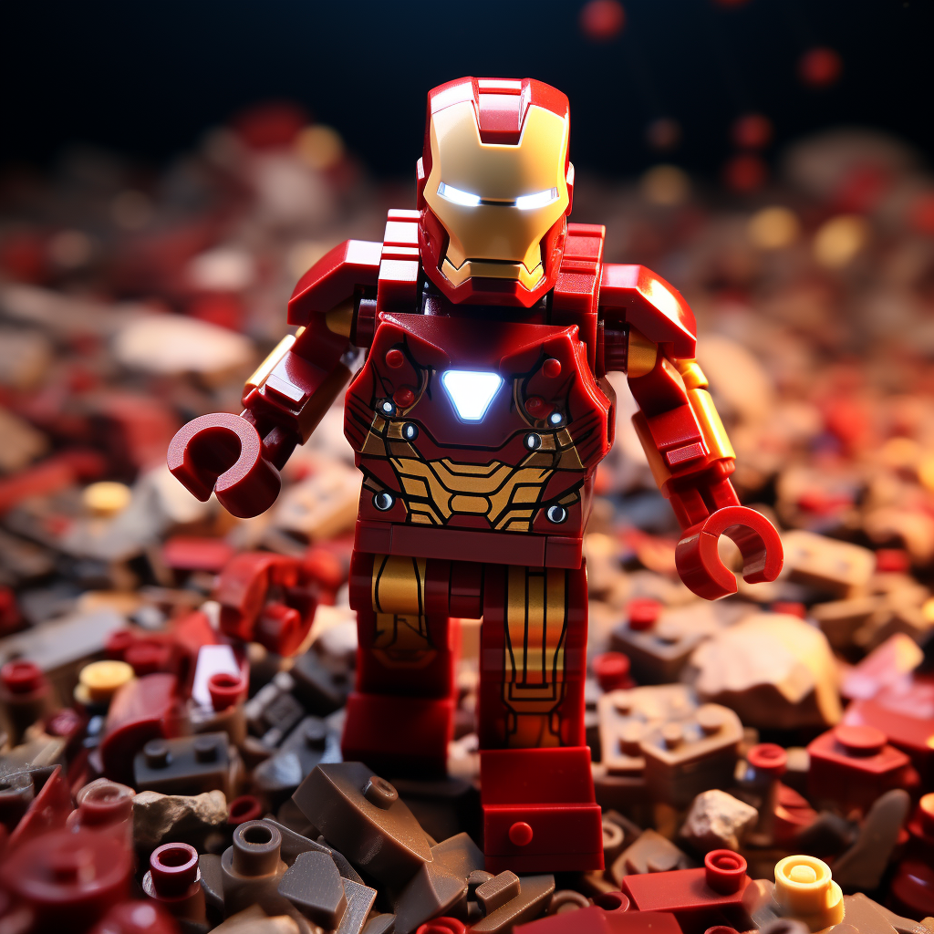 Ironman Lego minifigure in action