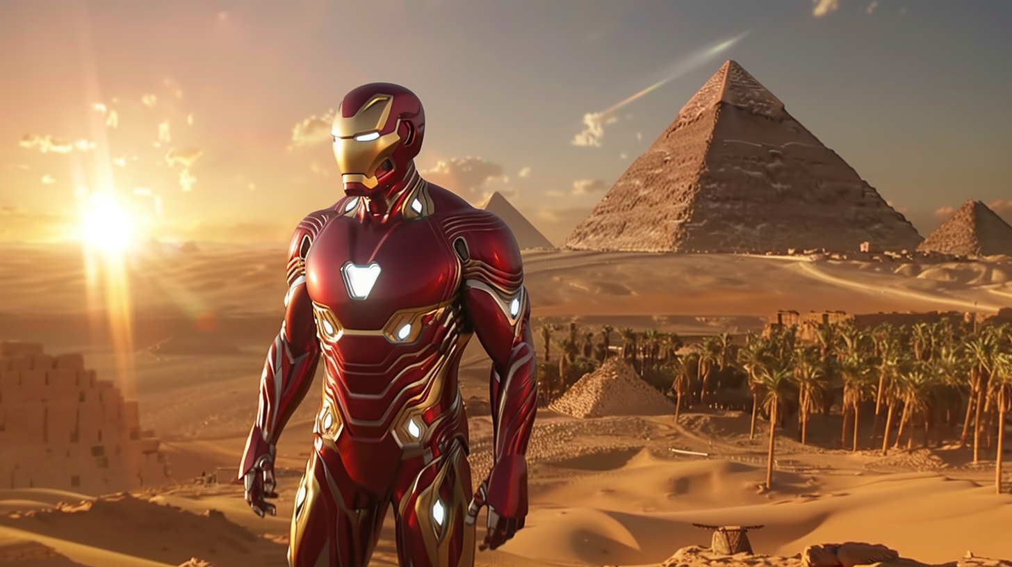 Iron Man in Desert Scene